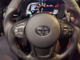 Toyota Supra A90 Dry Carbon Fibre Steering Wheel Trims (2 PCS)