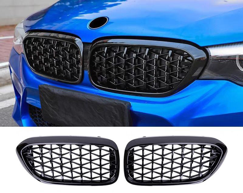 BMW G30 5 Series Front Gloss Black Diamond Grille 17-20