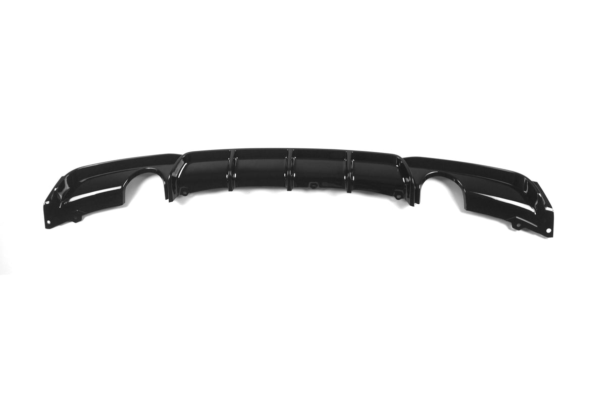 BMW 3 Series F30 Rear Diffuser 2 Tips Gloss Black 13-18 - Carbon Craze