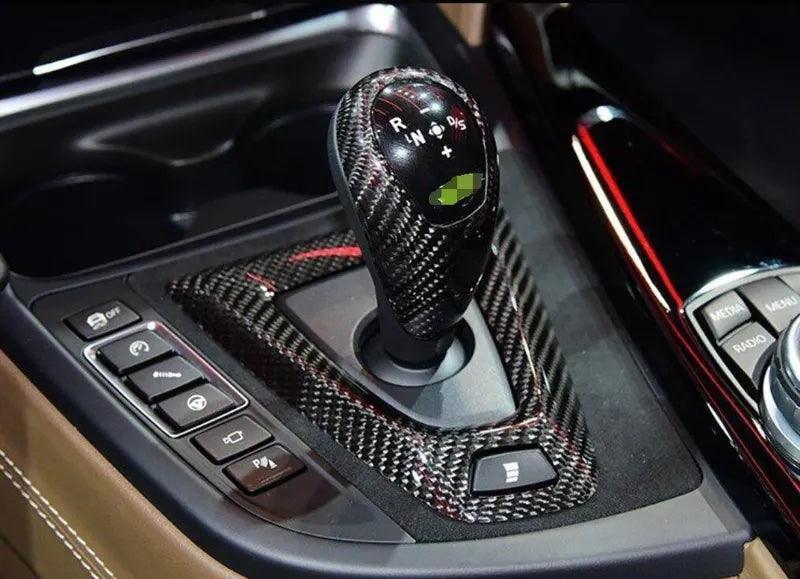 BMW F80 M3 F82 M4 DRY CARBON FIBER INTERIOR TRIM SHIFTER PADDLE KNOB COVER BASE SET - Carbon Craze