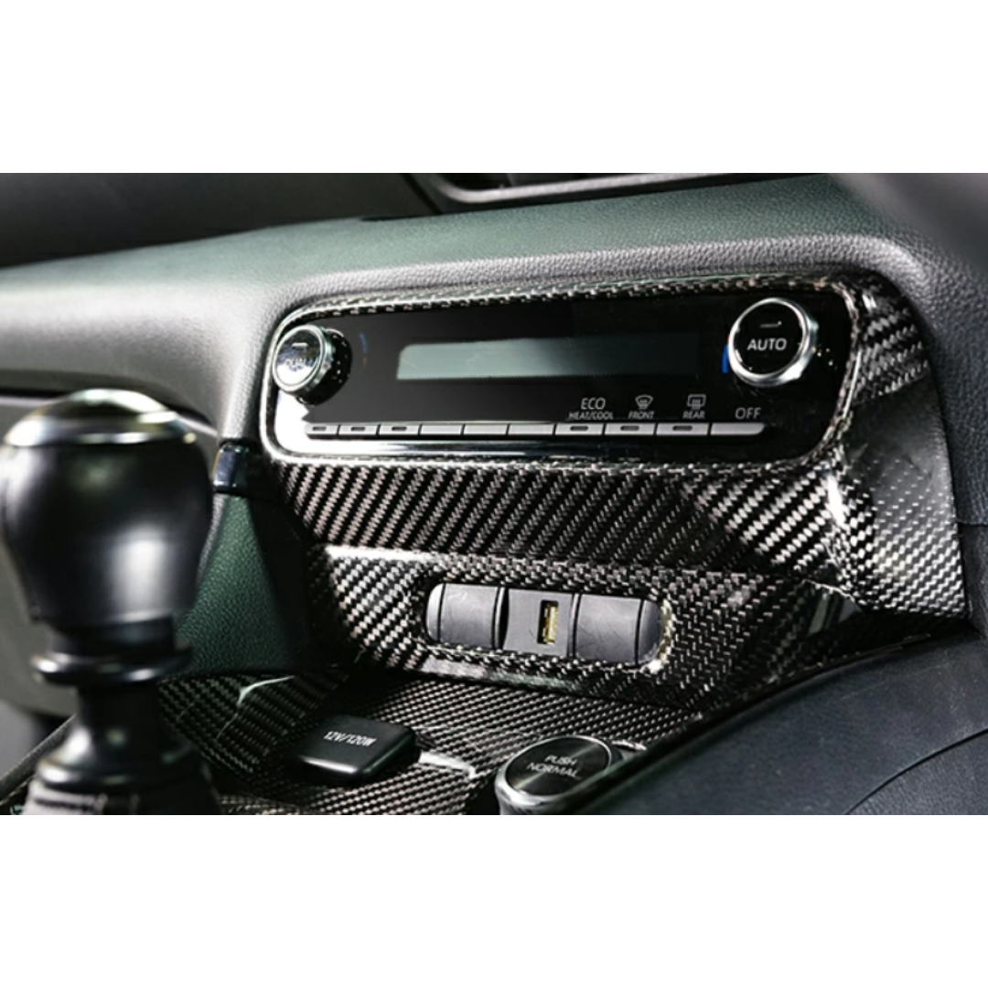 Toyota GR Yaris Dry Carbon Fibre Air Conditioner Switch Panel