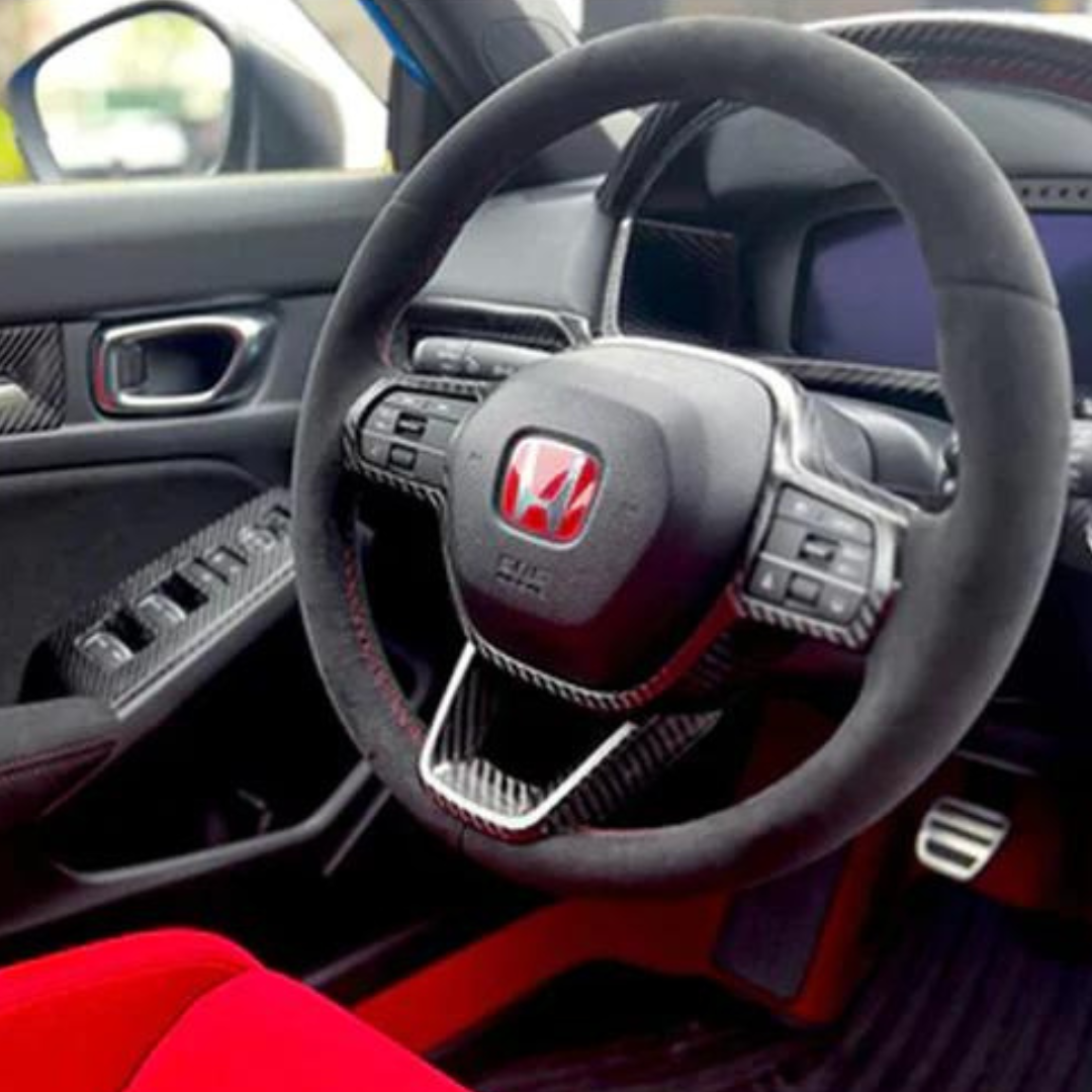 Dry Carbon Fibre Steering Wheel Cover for Honda Civic Type-R FL5